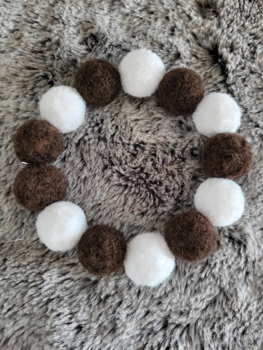 Pompom vilt choco